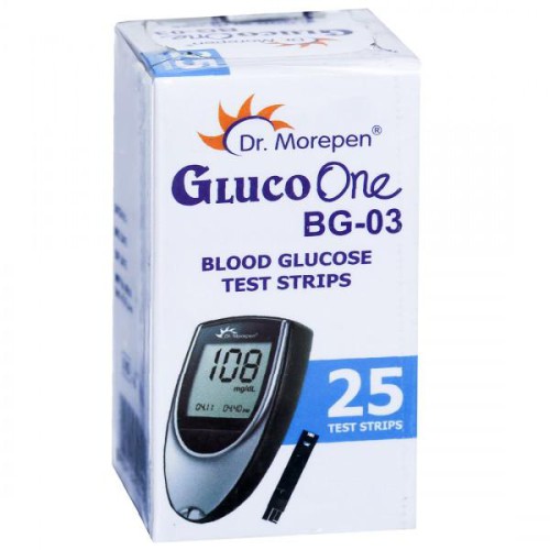 DR. MOREPEN GLUCOONE BLOOD GLUCOSE TEST STRIPS (BG-03) 25 COUNT